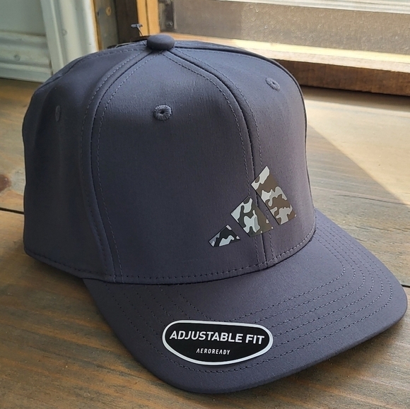 Adidas Men's Three Bar Structured Snapback Adjustable Fit Cap - Picture 1 of 12